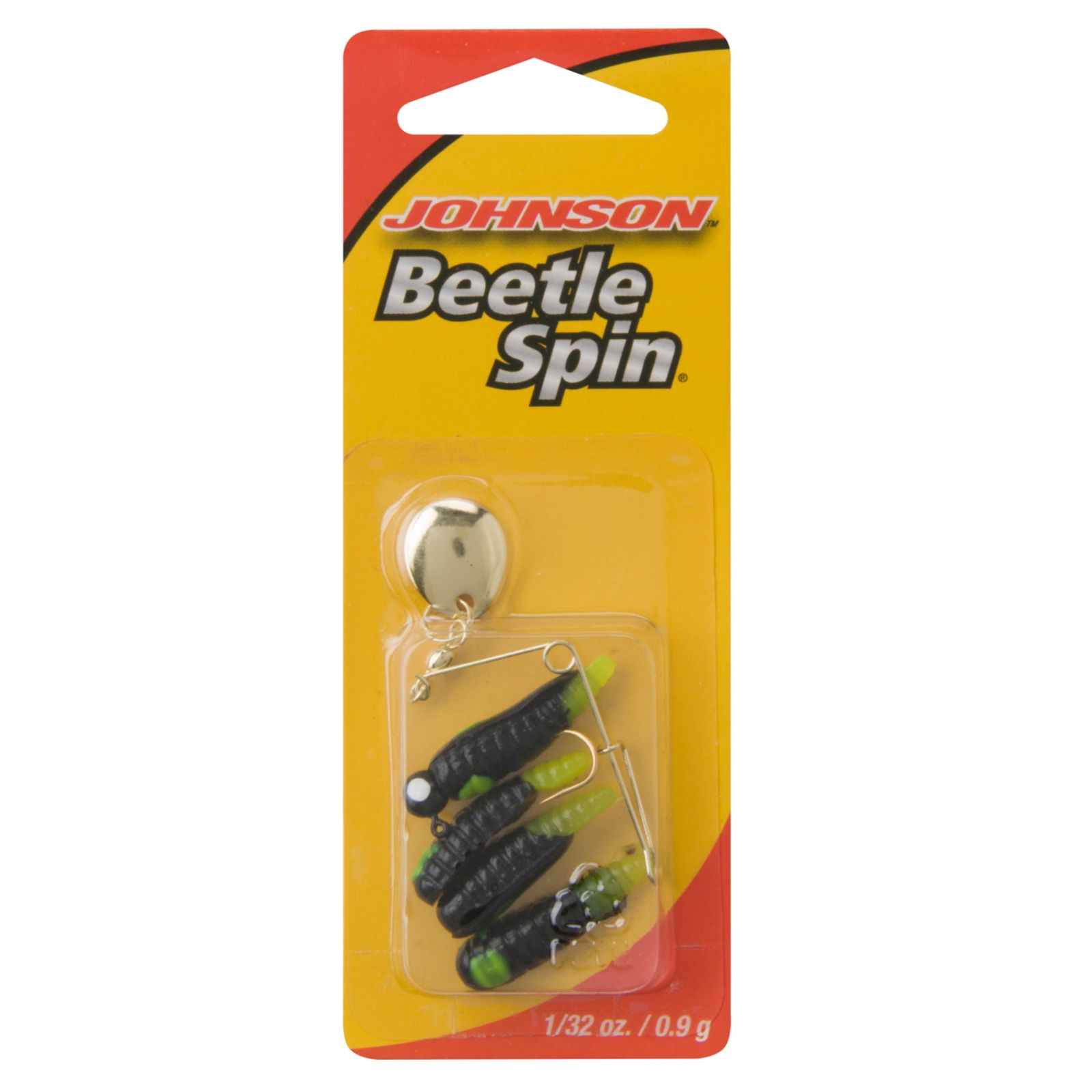 Johnson Beetle Spin Gold Blade 1/4 oz Black/Chartreuse