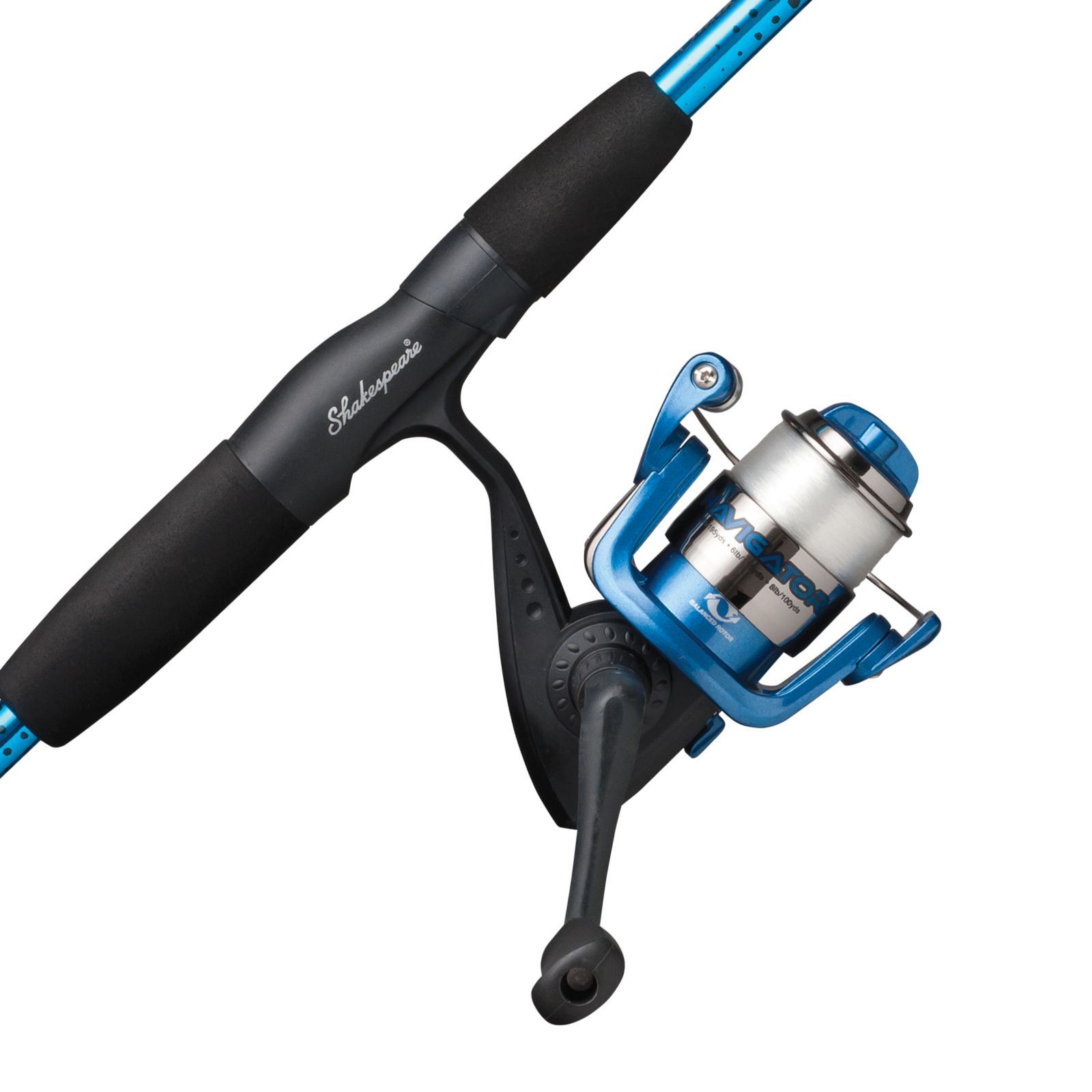 Shakespeare Navigator Spincast Fishing Rod and Reel Combo, Pre-Spooled,  Medium, Right Hand, 5.6-ft, 2-pc
